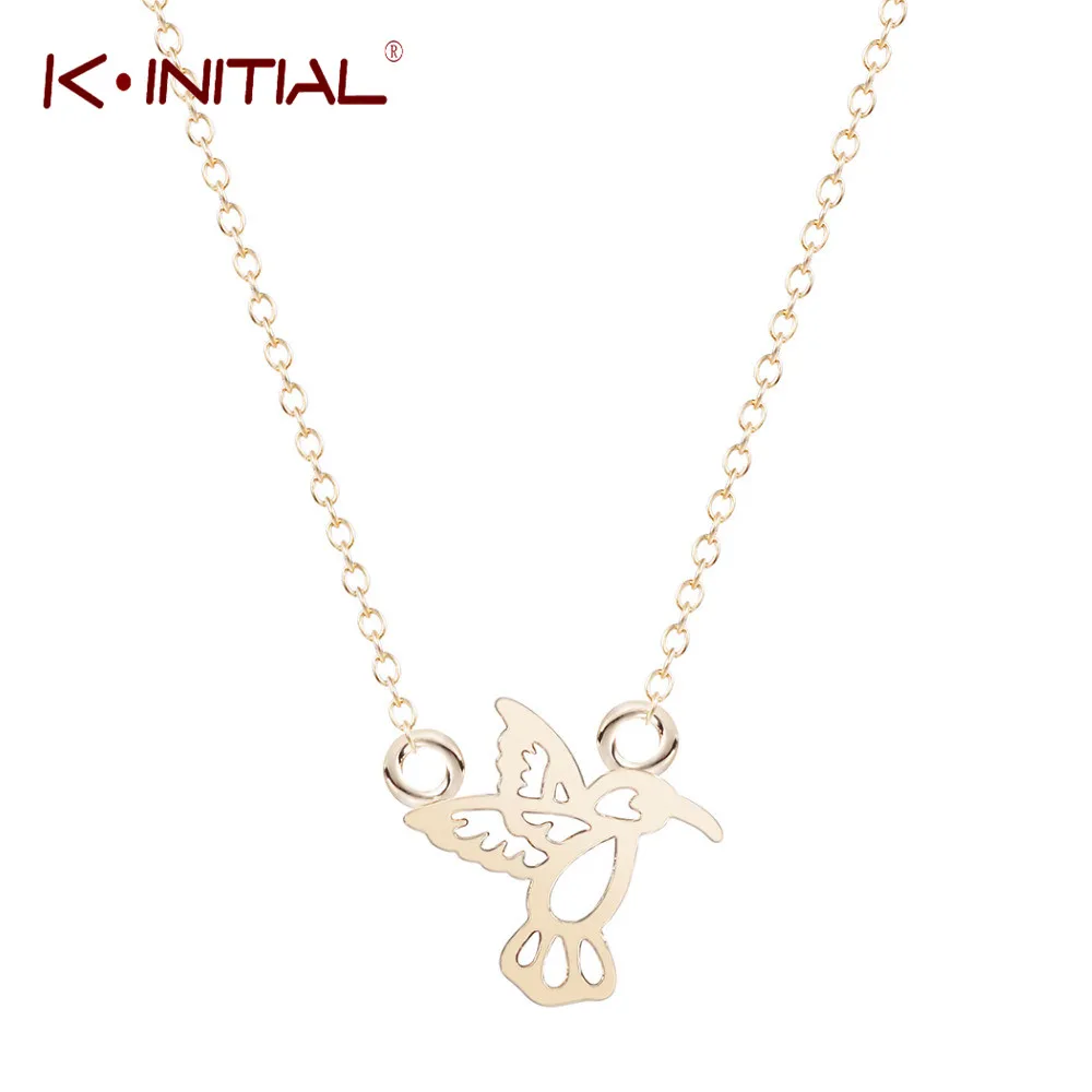 Kinitial 1 шт. красивые подвески в виде колибри и ожерелье s boho летающая птица цепочка