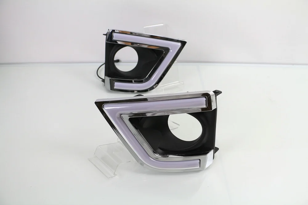 LED Auto DRL Daylight Car Daytime Running Lights White Fog Head Lamp Cover For Toyota Corolla 2014 2015 2016 Yellow Signal | Освещение