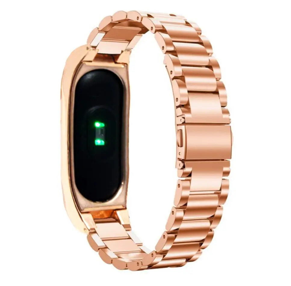 Лидер продаж ремешок для Xiaomi Mi Band 5 4 3 2 металлический смарт-браслет | Наручные часы