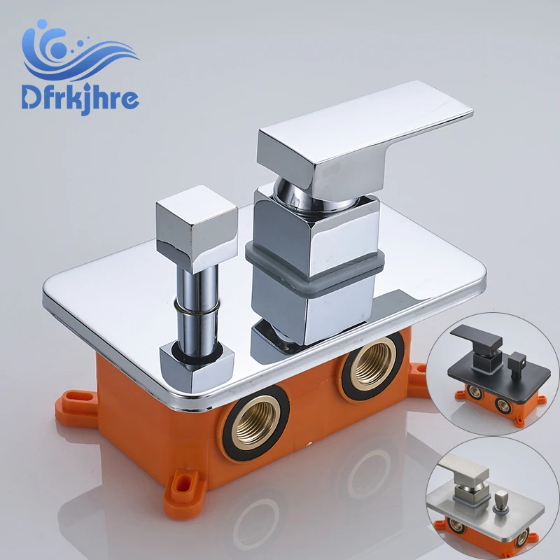 

Dfrkjhre Shower Valve Mixer Tap 2 Ways/ 3 Ways Wall Mounted Cold Hot Water Outlet Chrome ORB Brushed Nickel Valve Tap