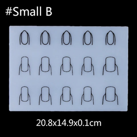 Small B Дизайн ногтей коврик для стемпинга силиконовый коврик для без водного мрамора сухой ногтей штамповка обратная для дизайна ногтей DIY Инструменты для дизайна ногтей Cattie Girl - Цвет: Small B