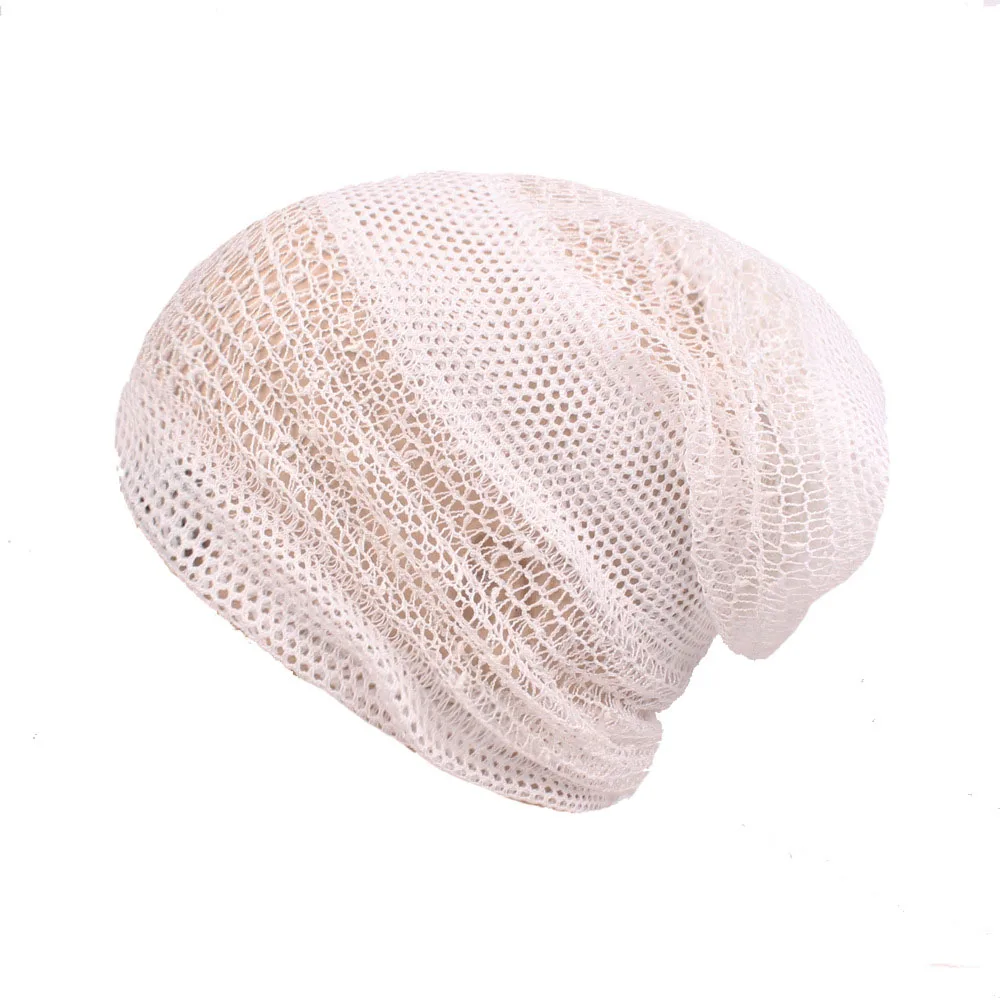 

Women Mesh Thin Slouch Beanie Hat Hollow Breathable Casual Hair Covers Cap HATCS0552