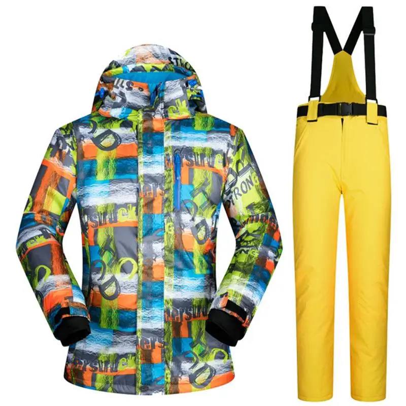 Термальность 30 градусов Мужчины Спорт Куртки брючный костюм Мужская зимняя