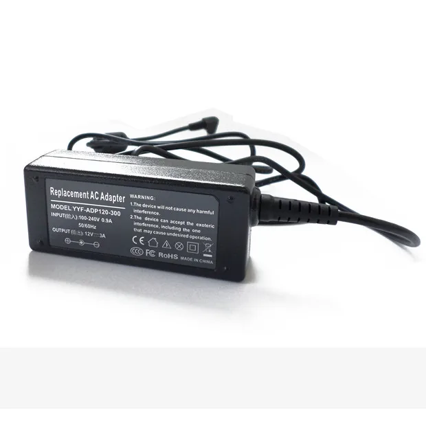 Адаптер переменного тока 12 В 3 А зарядное устройство мощность ноутбука шнур