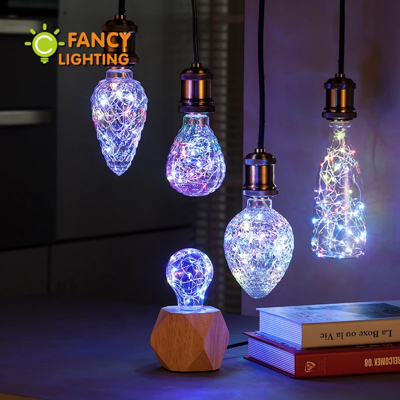 Светодиодная лампа A60 RGB светодиодный светильник 110 В 220 декоративная лампада