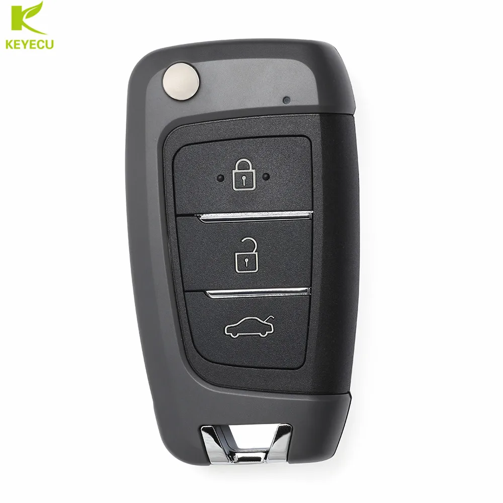 Запасной обновленный дистанционный ключ брелок KEYECU 433 МГц 4D60 чип для Hyundai Accent 2018