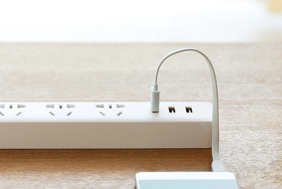 Xiao mi jia умный блок питания 3 розетки+ 3 2A Быстрая зарядка usb порты Xiao mi Xiaom mi умный дом черный с адаптером