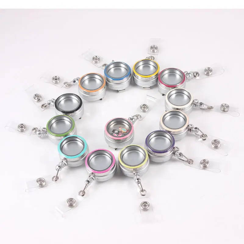 Оптовая продажа катушка для бейджей из нержавеющей стали 30 мм эмалированный винт