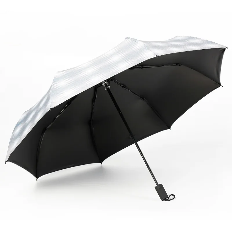 Креативный зонтик в клетку от дождя женский зонт солнца с УФ защитой портативный