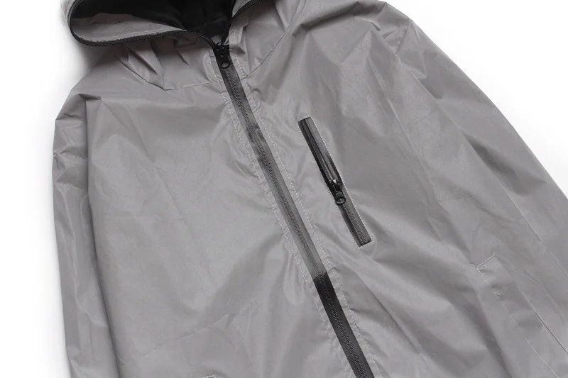 5xl 4xl женские 3M Светоотражающие куртка Женская ветровка флуоресцентный Куртки с капюшоном в стиле хип-хоп Уличная ночное блестящие пальто для женщин