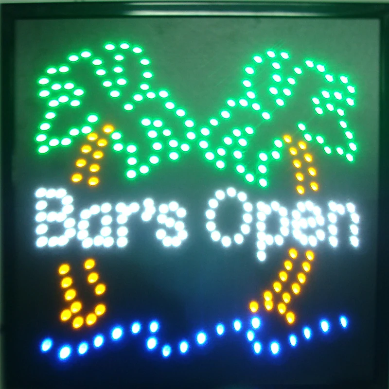 CHENXI Led Tiki Bar Пивной магазин открытая неоновая вывеска 19x19 дюймов ПВХ пластиковая