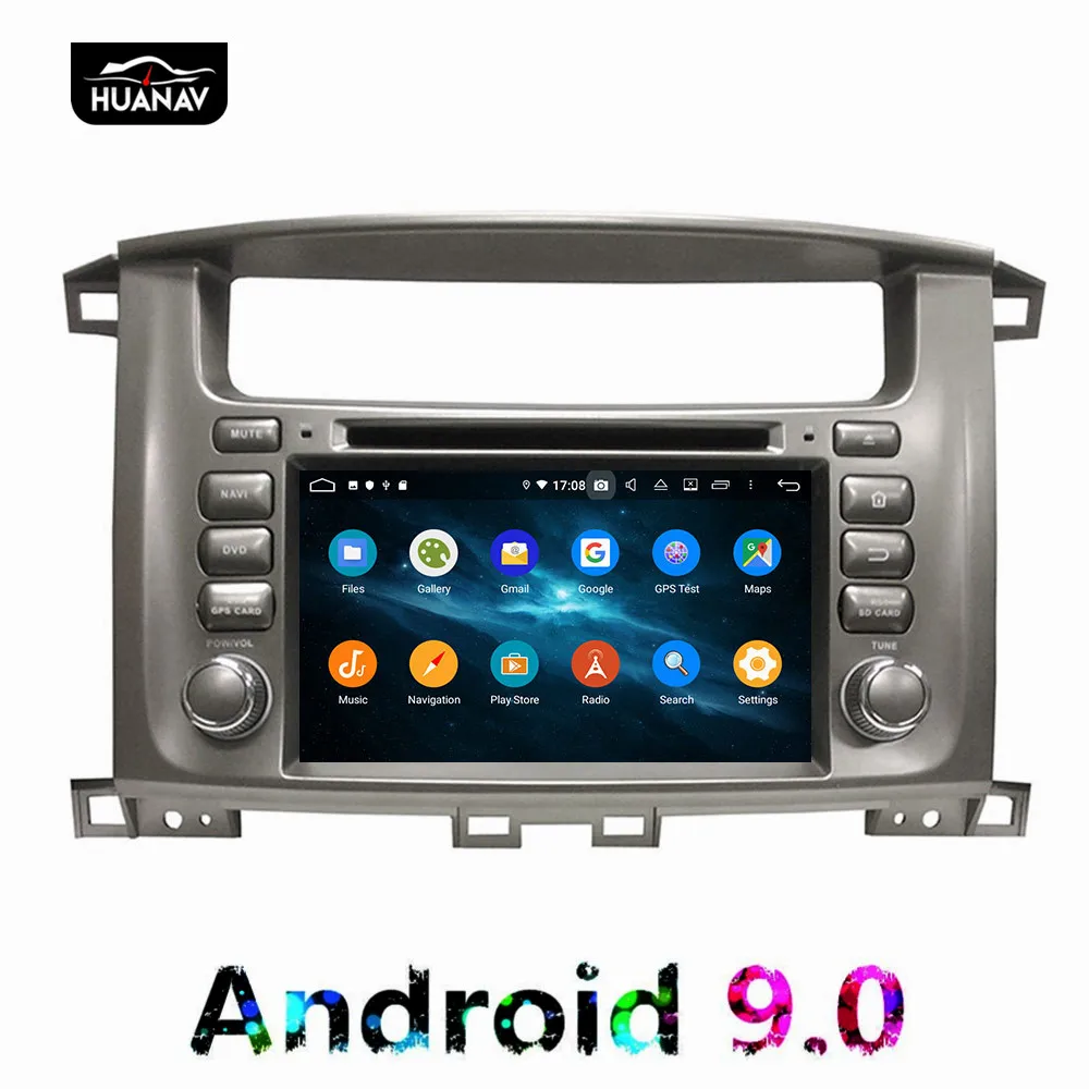 Автомобильный DVD плеер DSP Android 9 GPS навигация для Toyota Lander Cruiser Lc100 1997 2007
