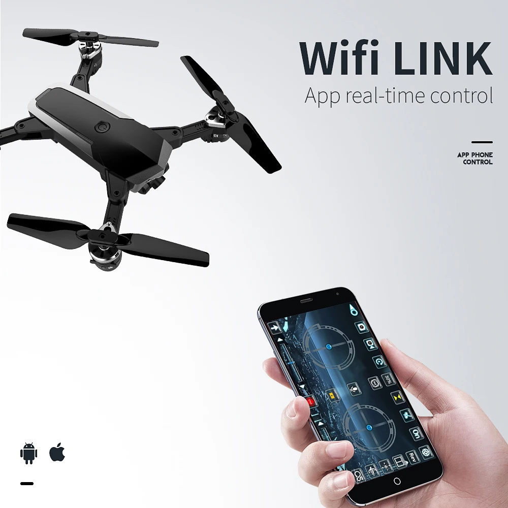 Складной Дрон Радиоуправляемый квадрокоптер JD 20S мини Мультикоптер 360 флип wifi FPV