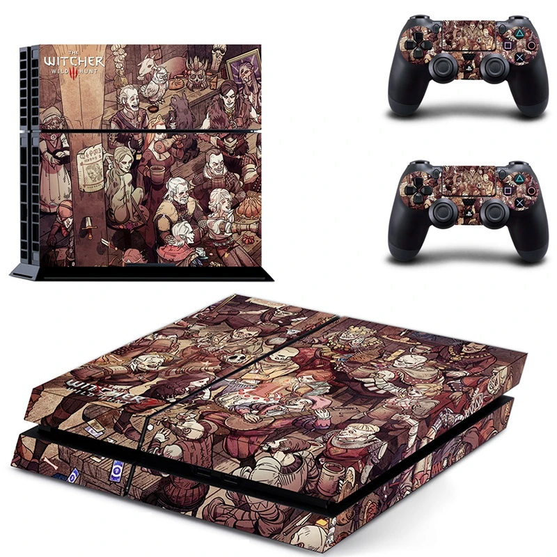Новый Ведьмак 3 Дикая наклейка Охота наклейки кожи для Playstation 4 PS4 консоли и 2 шт