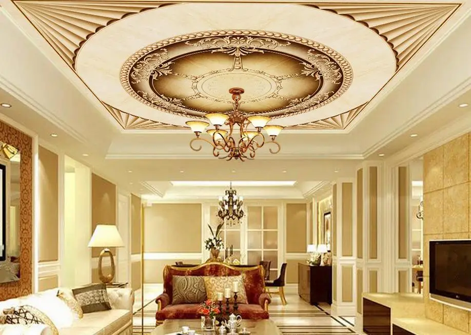 

3d ceiling wallpaper home improvement 3d on the walls European style Living room bedroom home decor 3d ceiling mural wallpaper