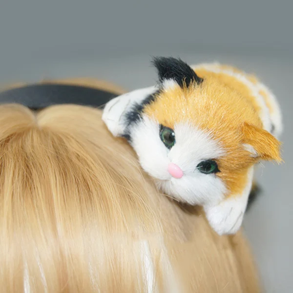 Милые повязки для волос в стиле Лолиты Kawaii с кошачьей головкой, вечерние головные уборы, украшения для волос, аксессуары для волос, подарок для девочек M8694