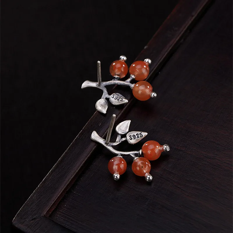 Серьги-гвоздики Uglyless с красивыми листьями для женщин серьги-гвоздики в винтажном