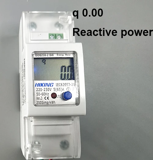 65A 100A 230 В 50 Гц 60 Гц Напряжение тока положительная обратная активная Реактивная мощность однофазная din-рейка кВт-ч Ватт час счетчик энергии