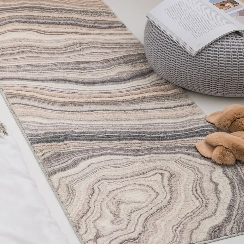 Blown sands geometric long size runner rug soft touch shaggy bedside carpet decoration ground mat | Дом и сад