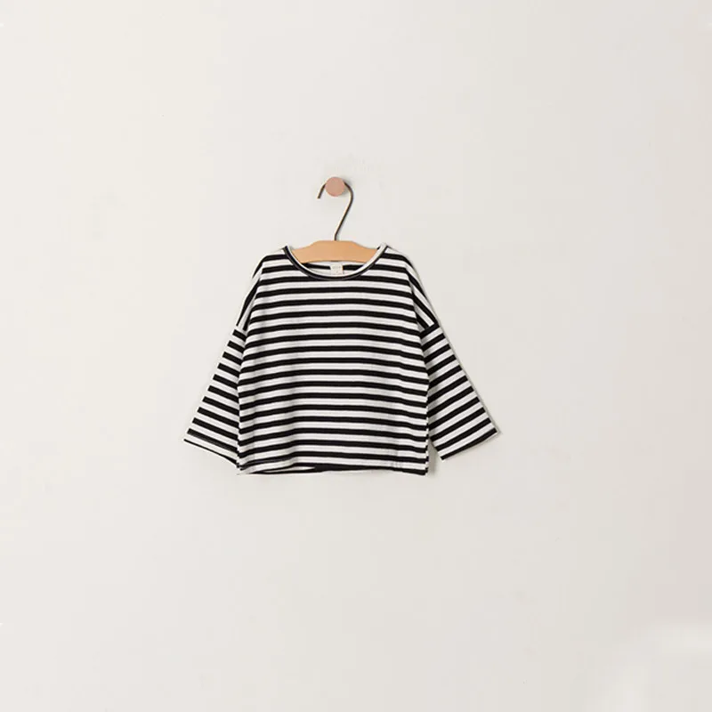 

New 2018 Spring Kids Girls T-shirt Long Sleeve Striped Cotton T-shirt Girl Children Fashion Tops Kids Baby Clothes