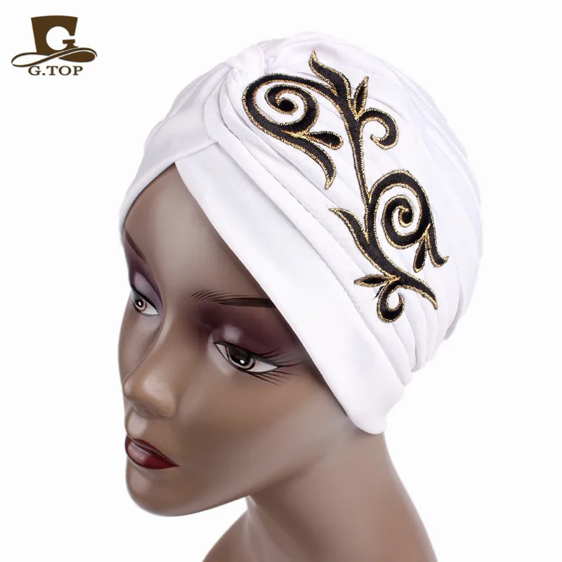 Мусульманский тюрбан для женщин однотонная повязка на голову головной убор