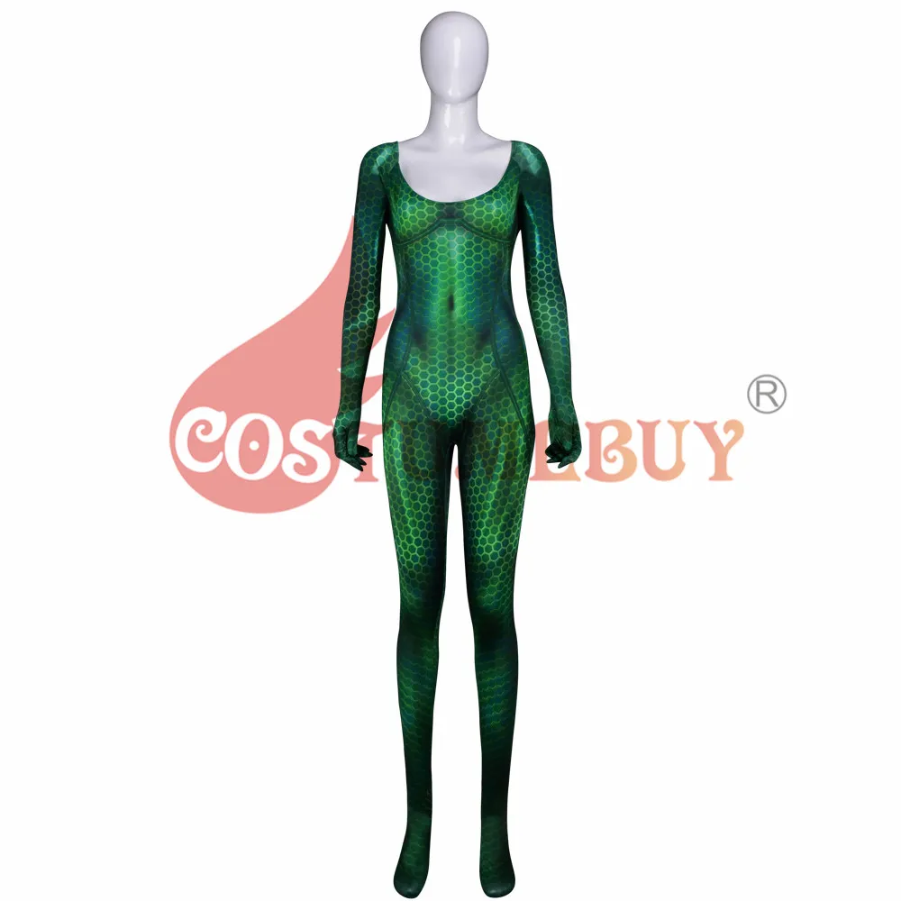 CostumeBuy фильм Аквамен косплей 3D принт королева Mera Justice League костюмы зентай Catsuit Aquaman боди супергероя зеленый