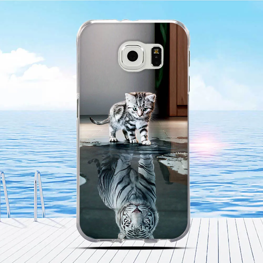 Case For Samsung Galaxy S6 G920 Cartoon 3D Relief Printing Pattern Back Cover TPU Soft Silicone | Мобильные телефоны и