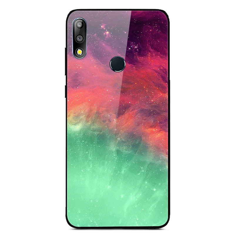 Чехол из закаленного стекла для Asus Zenfone Max Pro M2 ZB631KL, Мягкий бампер с принтом, чехол для Asus ZB631KL, стеклянный чехол с изображением животных и цветов