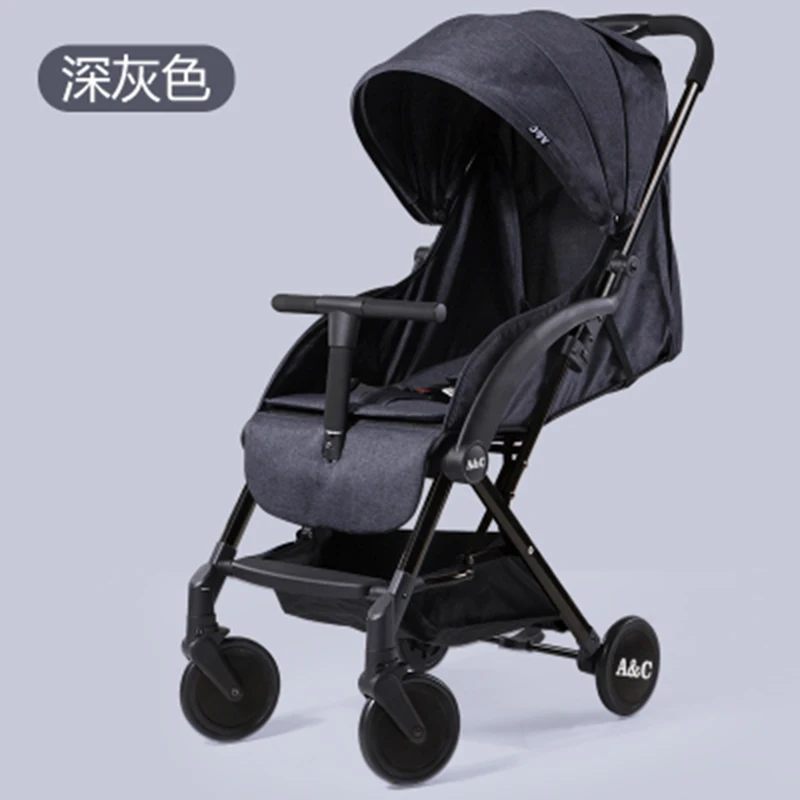 Легкая коляска для малышей складная маленькая супер Сидящая детская портативная