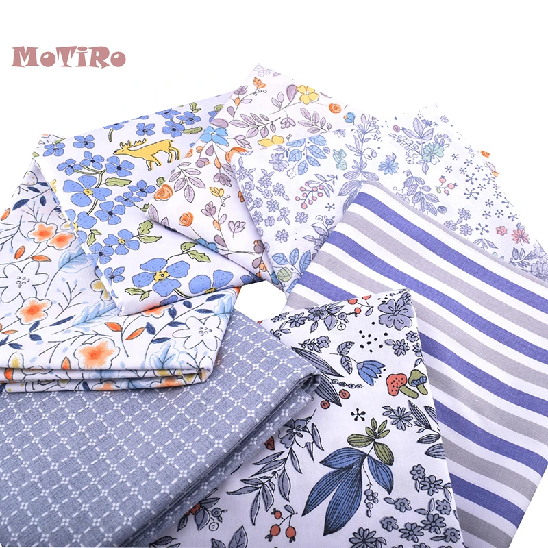 MoTiRo 7 шт./лот набивная саржевая хлопковая ткань в стиле пэчворк фиолетовый цвет с