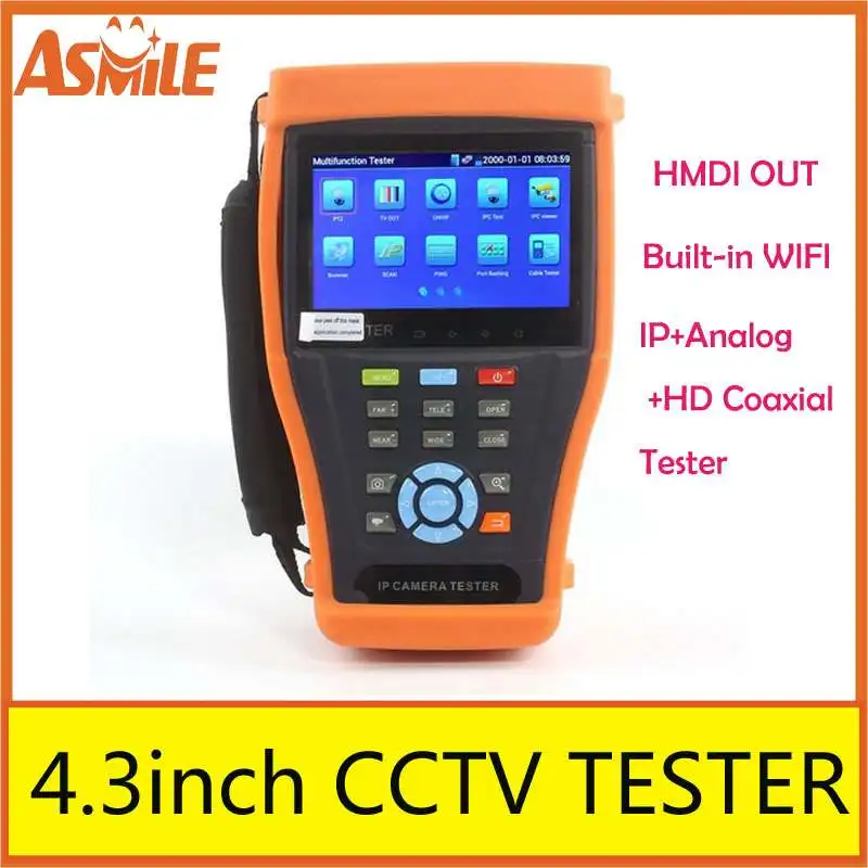 Горячая тест 4 3 &quotip-камера тестер IPC 4300 hd sdi cctv с Onvif и поддержкой PTZ управления
