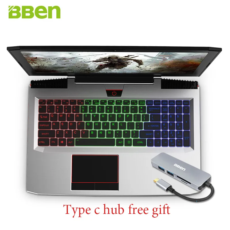 BBEN G16 15 6 &quotWindows 10 Intel I7 7700HQ Процессор NVIDIA GTX1060 GDDR5 грамм FHD1920 * 1080 8 г DDR4 ОЗУ HDD + опция