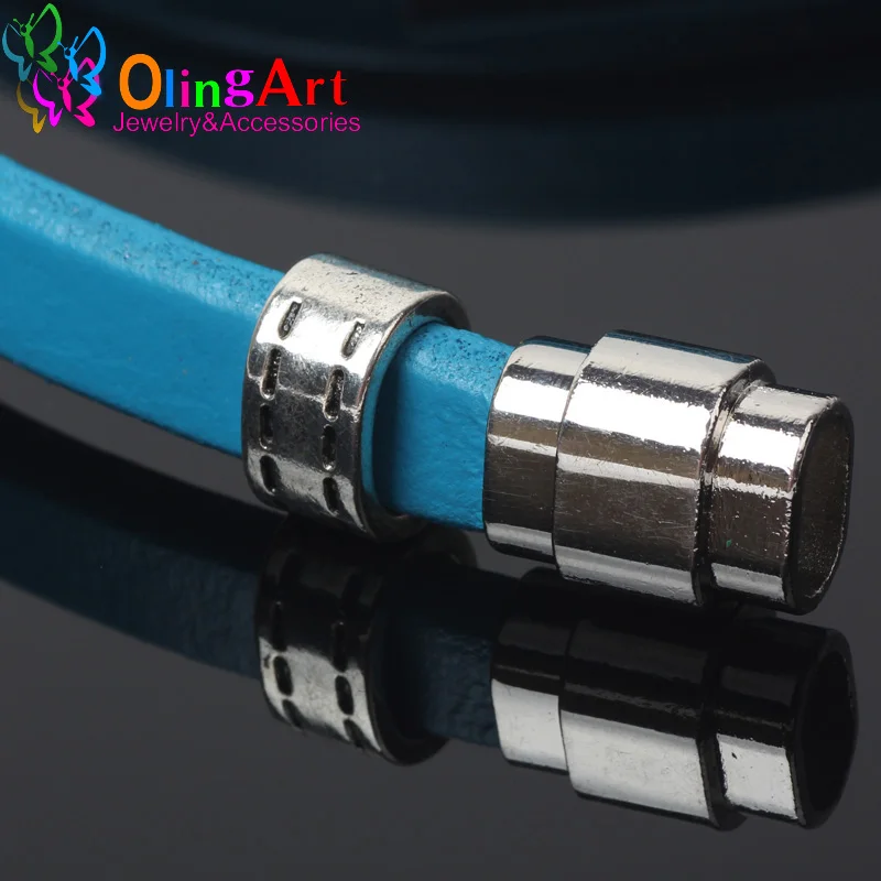 

OlingArt 15*12*8mm 6/12/18Pcs/Lot fashion jewelry clasps for flat leather cord bracelet DIY leather accessories 2020 NEW