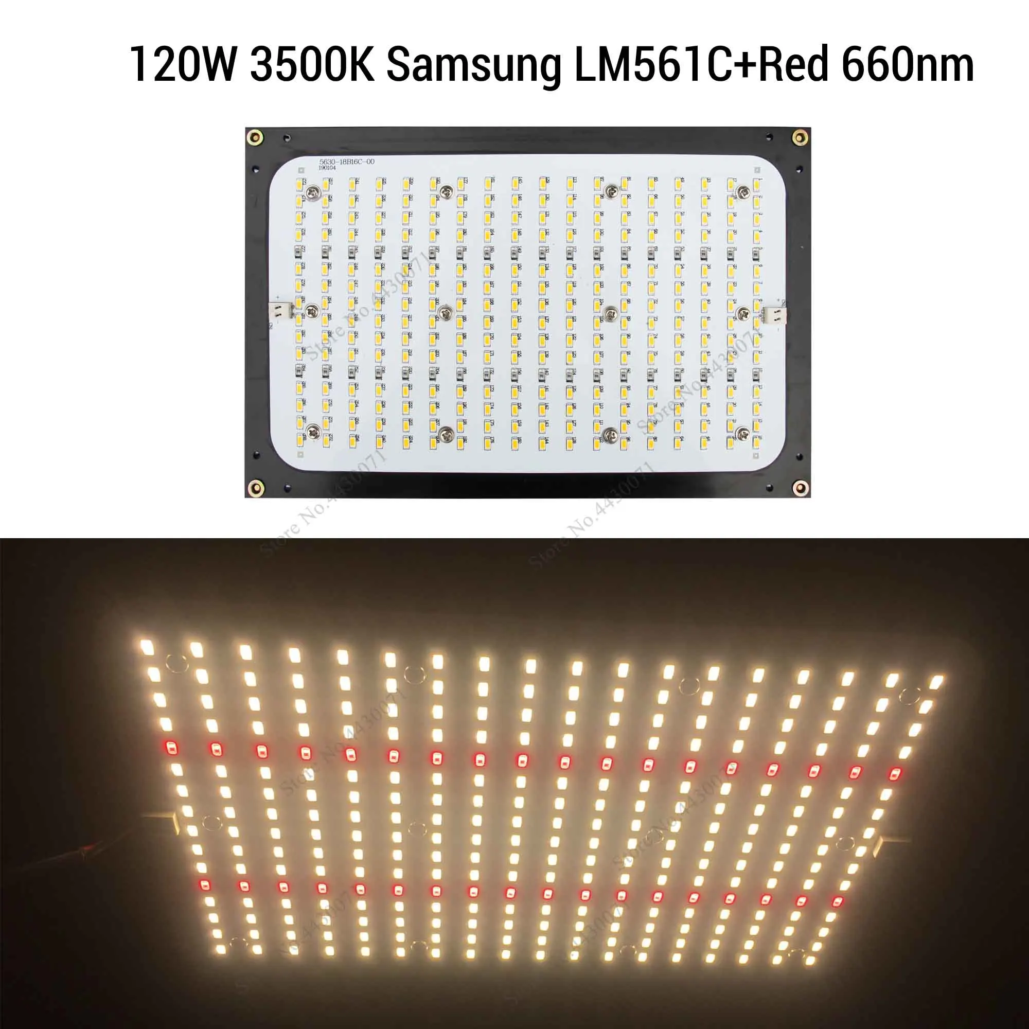 120W LM561c 660nm Samsung LM301B 3000 K/3500 K+ 288 нм шт Светодиодный светильник для выращивания квантовой платы Meanwell драйвер полный спектр DIY светодиодный светильник для выращивания растений - Испускаемый цвет: 120W LM561c 660nm