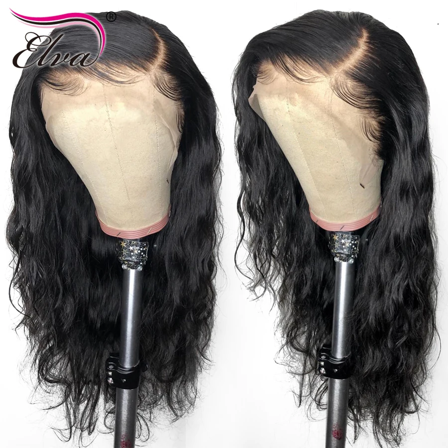 Парик с отбеленными узлами на сетке спереди без клея|Парик из натуральных волос