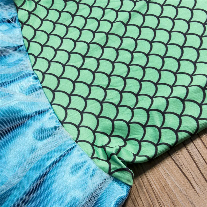 Летний Европейский детский комплект с блестками и русалочкой нарядное платье