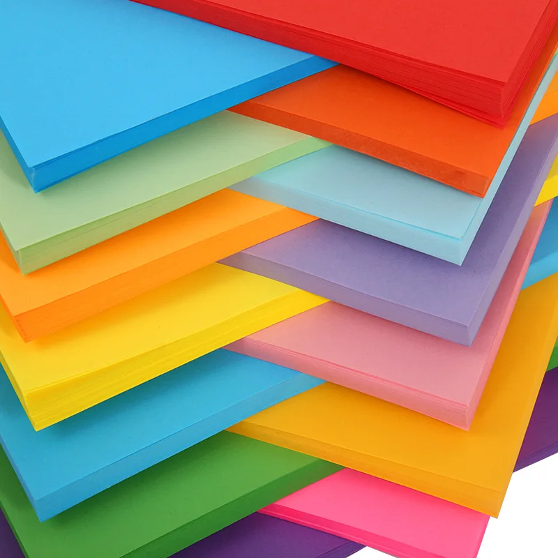 80gsm 100pcs A4 Colorful Kraft Paper DIY Handmade Card Making Craft High Quality Copy Thick Paperboard Cardboard | Дом и сад