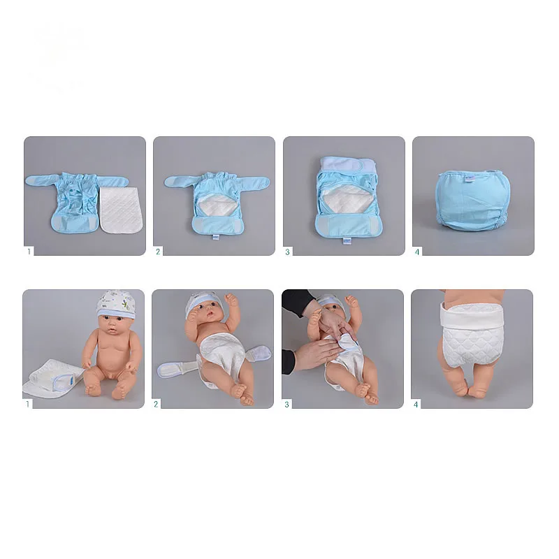 Многоразовые моющиеся вкладыши подгузники для настоящего карманного полотна