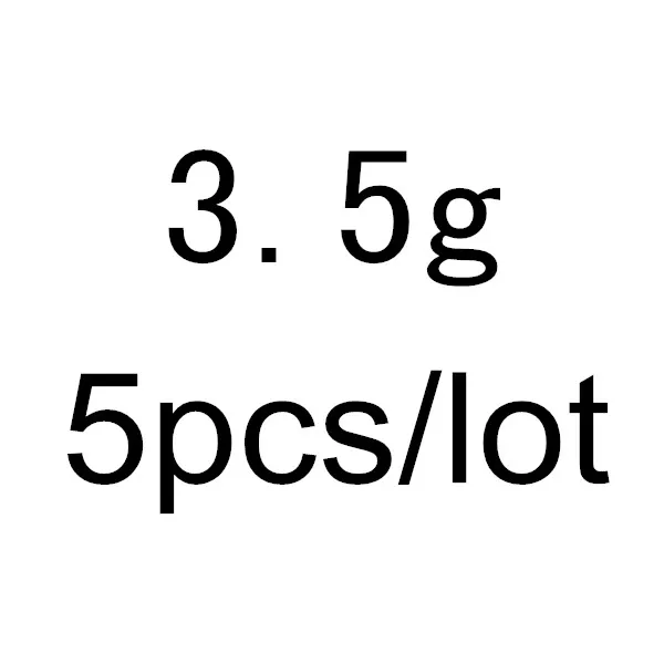 3g ALLBLUE 5 шт./лот, Вес Пули s, утонченность, вес падения 2,5 г/3,5 г/4,5 г/6,5 г/10 г/14 г, вес пули s, Клеммная Снасть - Цвет: 3g