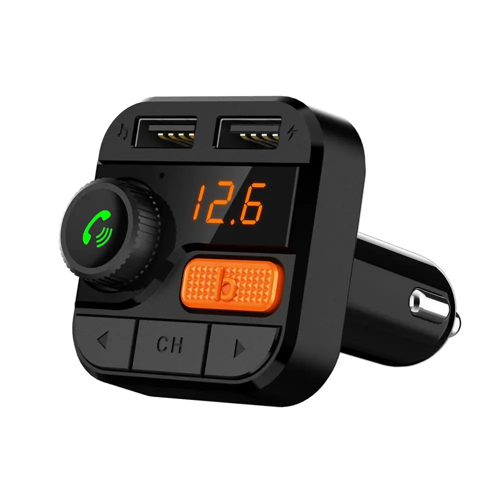 BT82D Bluetooth 5 0 автомобильный fm передатчик модулятор Бас mp3 плеер радио адаптер