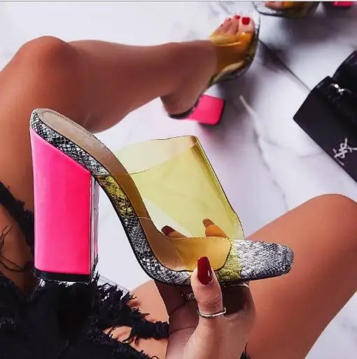 2019 г. Женские сандалии пикантная Модная Повседневная Удобная прозрачная