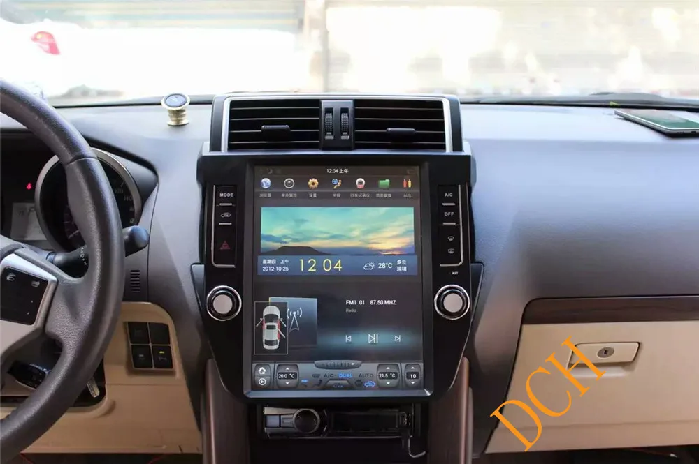 12,1 ''радио tesla стиль Android 8,1 автомобильный DVD gps навигатор для Toyota Land Cruiser Prado PX6 CARPLAY