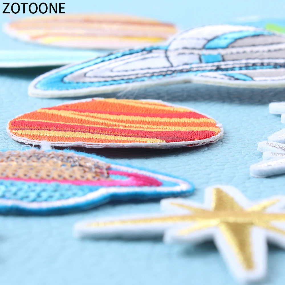 Нашивки ZOTOONE на одежду с рисунком дикой планеты цветные космические аппликации