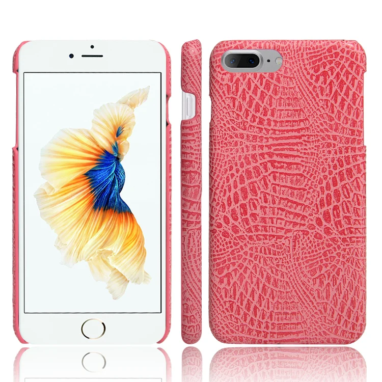 Кожаный чехол с крокодиловым узором для Apple iPhone 7 Plus 8 чехол-бампер Жесткий Чехол