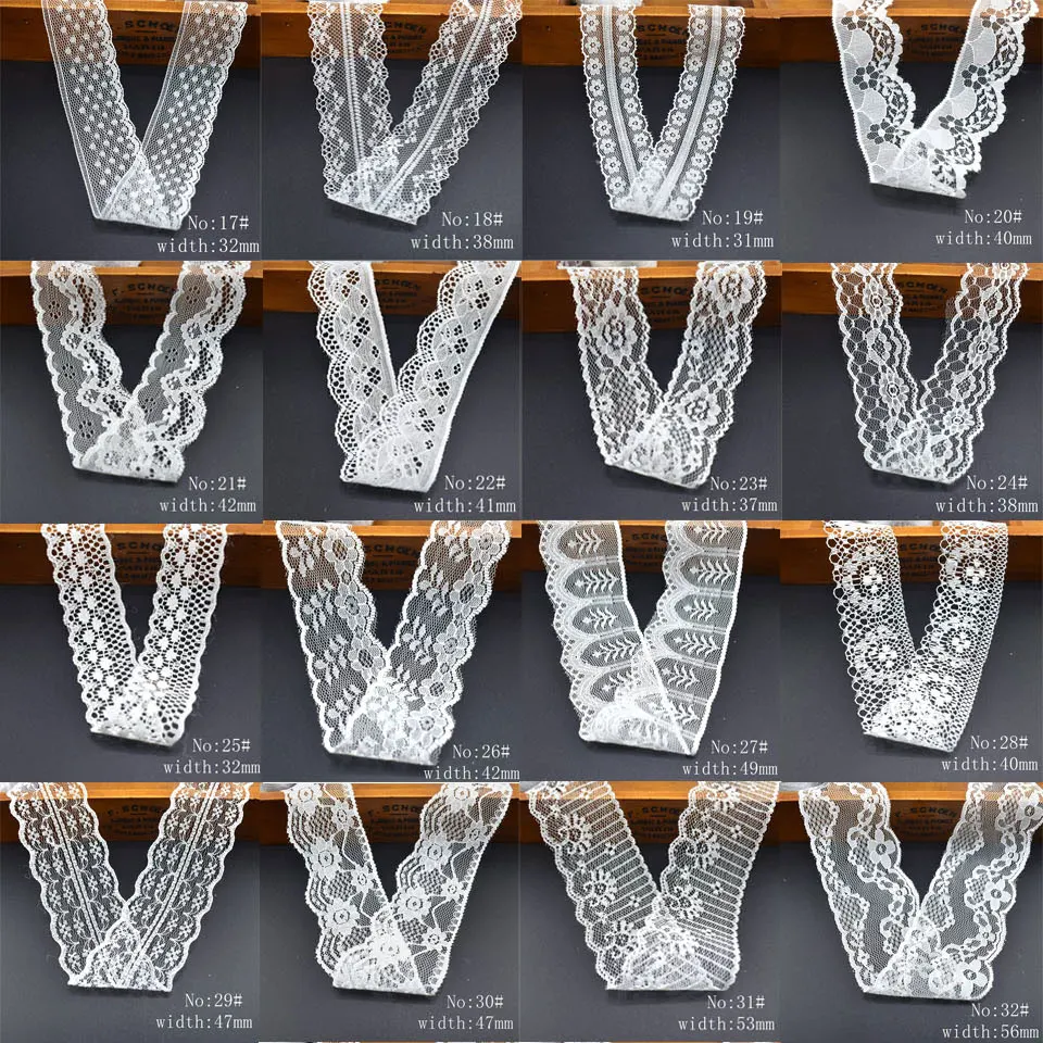10 ярдов кружевная ткань белая хлопковая кружевная лента для шитья DIY африканская кружевная ткань Вышивка обрезка одежды украшение дома