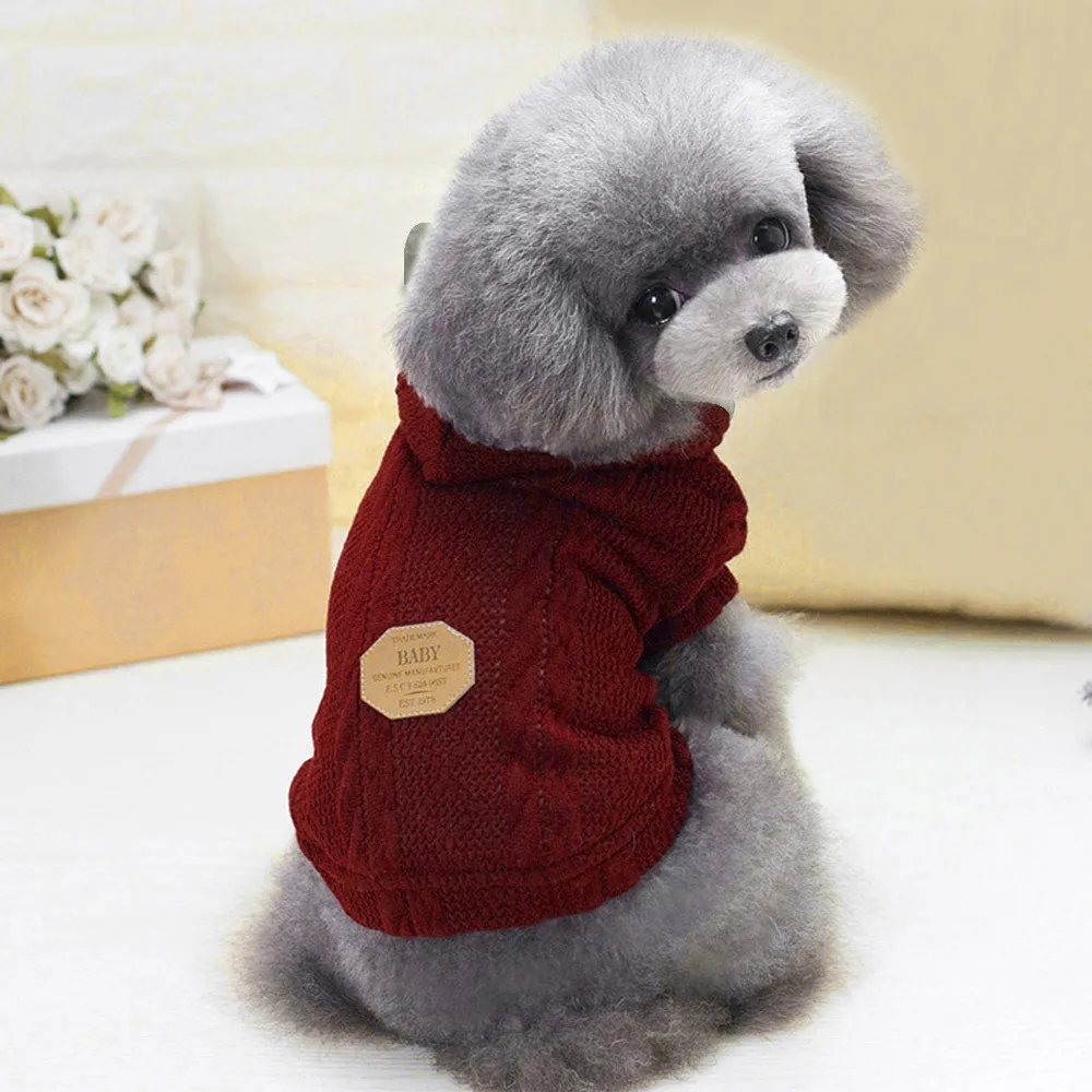 New Pet Dog Clothes Winter Warm Dog Sweater Coat Thicken Pet Clothing For Chihuahua Dogs Costume Hoodies Clothes Jacket chien