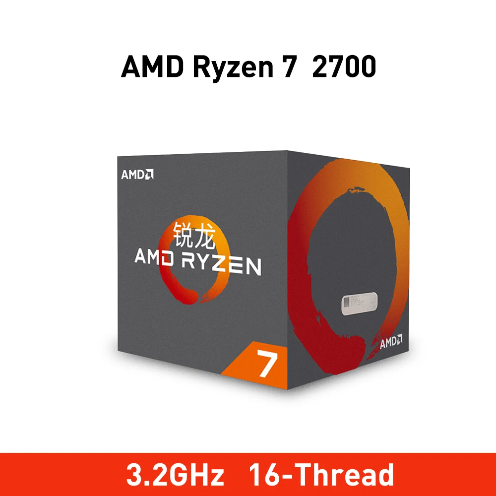 Новый процессор amd ryzen 7 2700 r7 3 2 ГГц Восьмиядерный с шестнадцать нитями 65 Вт