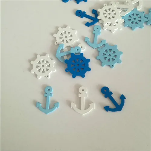 mini anchor 50 шт смешанные животные милые деревянные пуговицы для скрапбукинга ручной работы DIY Детские аксессуары для шитья одежды украшения - Цвет: mini anchor