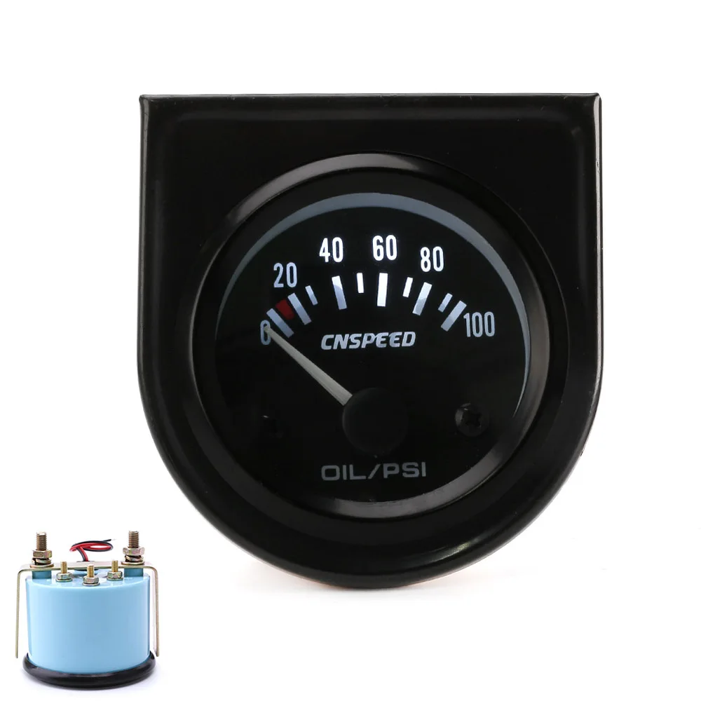 CNSPEED 2 &quot52 мм 12 В Автомобильный датчик давления масла 0 100PSI с датчиком