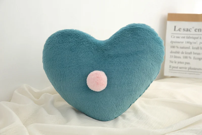Green heart Мягкая подушка для детской комнаты, дивана, звезды, облака, сердца, короны, треугольники, подушки для дома, путешествий, детская комната, декоративные игрушки, для детского душа, вечерние, подарок - Цвет: Green heart